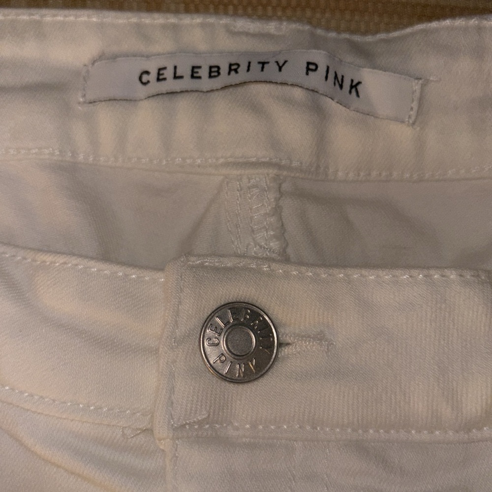 White Celebrity Pink Jean Shorts - Picture 3 of 6